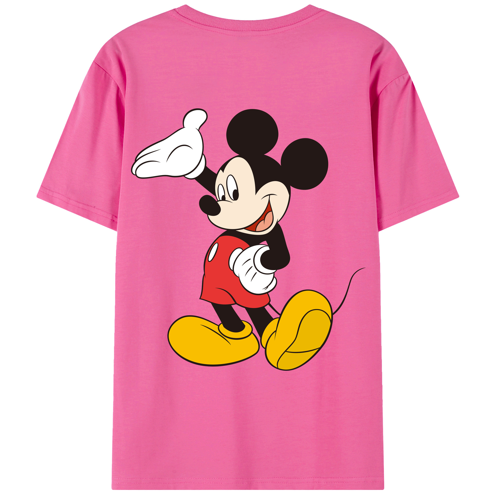 （画像用） ミッキーマウス Mickey Mouse レディース半袖Tシャツ(バックプリント)